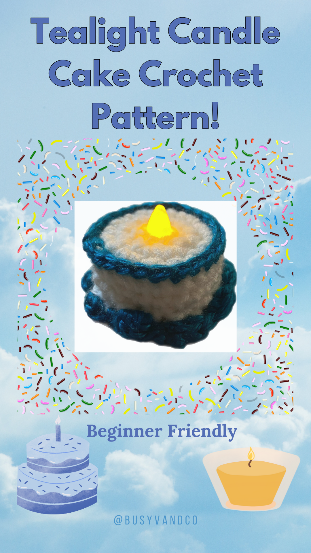 Tealight Crochet Cake Pattern
