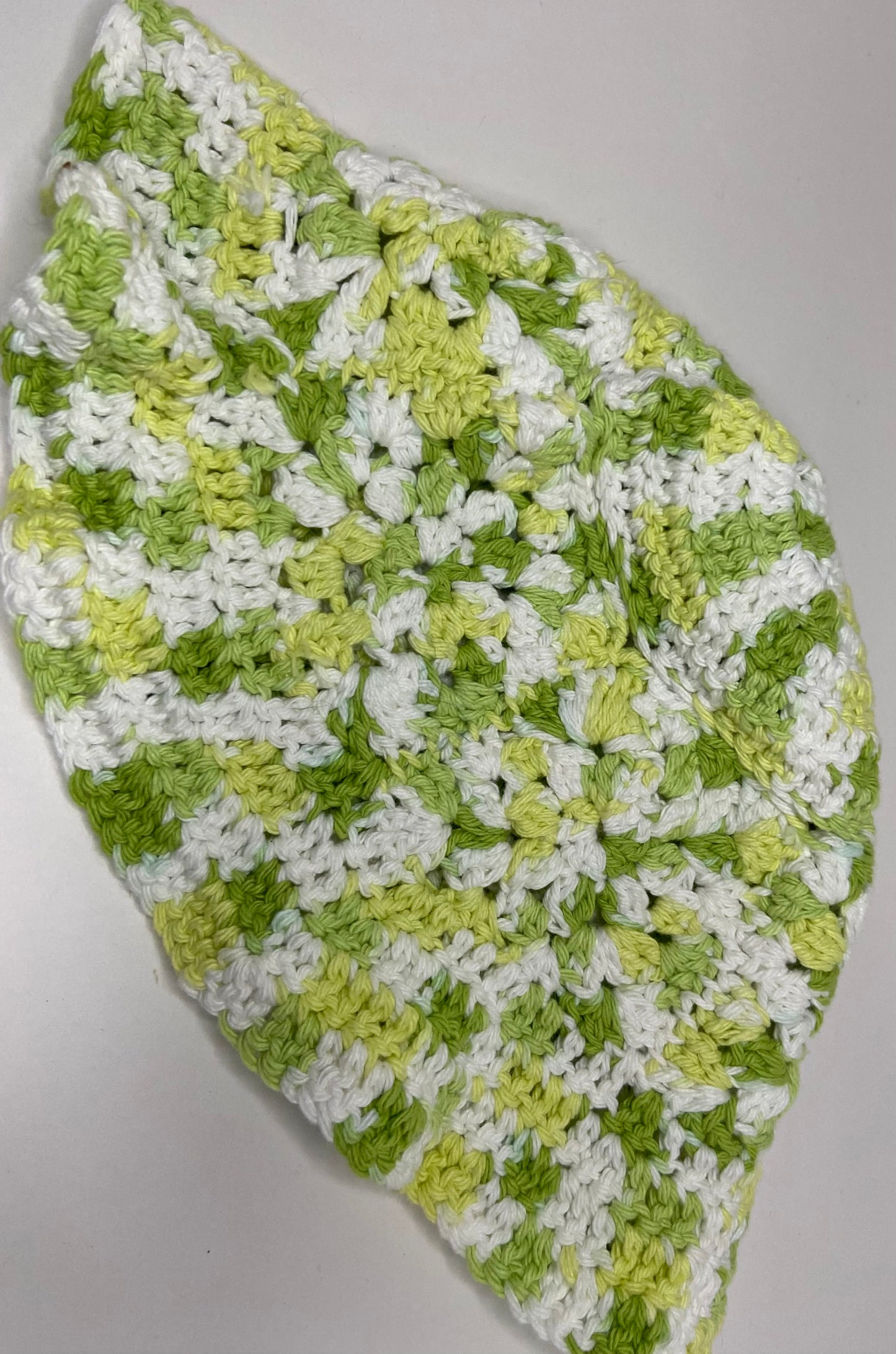 Green and White Cotton Bucket Hat
