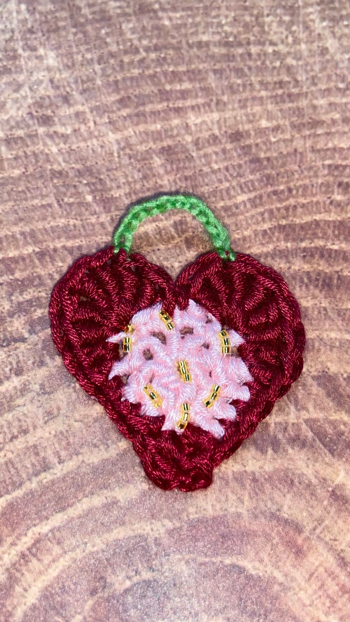 Silk Valentines Strawberry Earrings