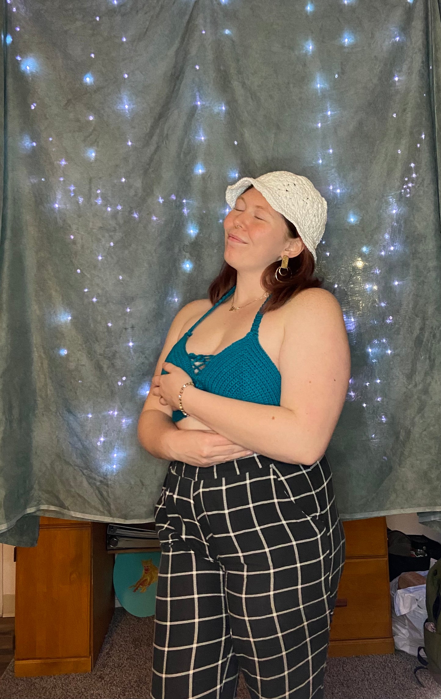 White Cotton Bucket Hat