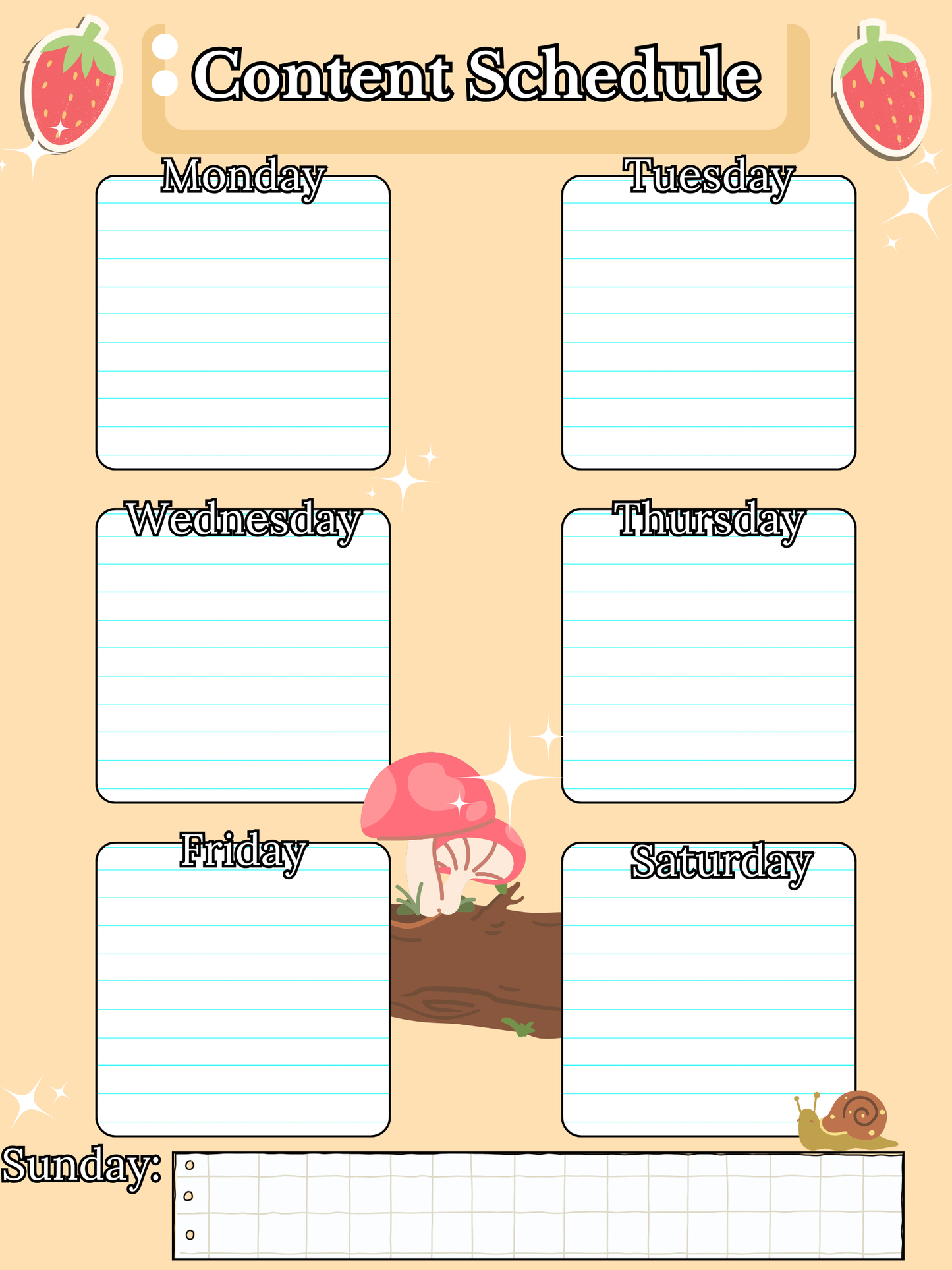 Free Content Schedule