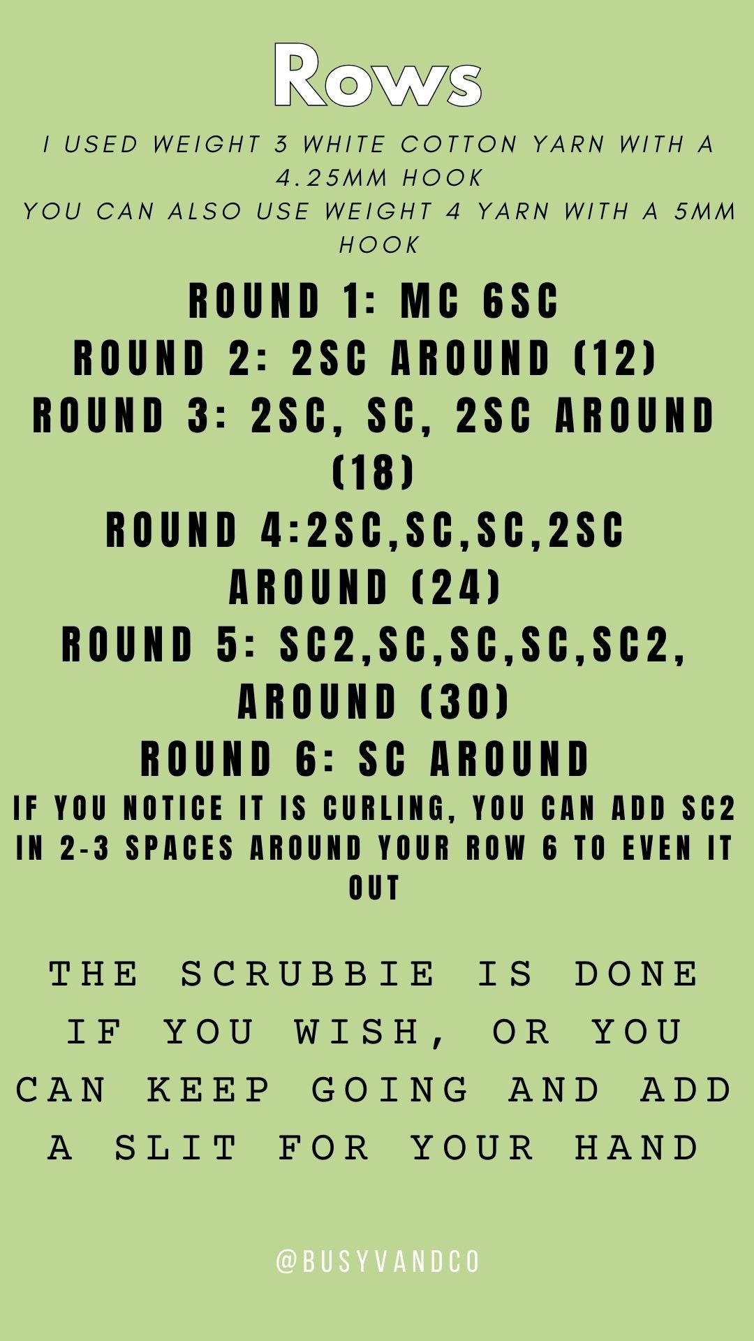 Dish Scrubby Crochet Pattern